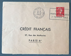 France Entier Muller 0,25 Repiqué CREDIT FRANCAIS (11.12.1962) - (C1379) - Bigewerkte Envelop  (voor 1995)