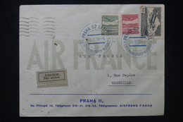 TCHÉCOSLOVAQUIE - Enveloppe Air France De Prague Pour Marseille Par Avion En 1935 Via Zurich - L 80158 - Briefe U. Dokumente