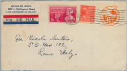 71748 - USA - POSTAL HISTORY - Added Franking On STATIONERY COVER To ITALY 1949 - 1941-60