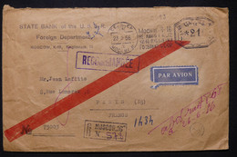 U.R.S.S. - Enveloppe Commerciale De Moscou En Recommandé Pour Paris En 1956 - L 80162 - Brieven En Documenten