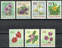TCHECOSLOVAQUIE: Y&T N° 1584/90 ** - Fleurs Diverses De Jardins Botaniques. - Autres & Non Classés