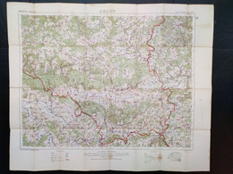 Carte Topographique Militaire UK War Office 1916 World War 1 WW1 Luxembourg Arlon Bahay Martelange Marbehan Oberkorn - Mapas Topográficas