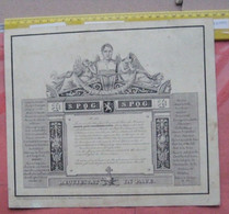 1 Carte DECES  Mr. Joseph Jean Van Crombrugghe  Avocat Bourgemestre De Gand  1842  Cathédrale St. Bavon   26,5 X 23 Cm - Porcelana