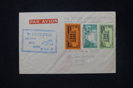 MARTINIQUE - Enveloppe Par 1er Vol Antilles / Natal / Dakar / Paris En 1937, Cad D'arrivé Au Verso - L 80186 - Covers & Documents