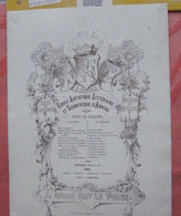 1 Carte Menu Porseleinkaart  Banquet  Cercle Artistique Littéraire & Scientifique D' Anvers Musique Poésie Arts Science - Cartes Porcelaine