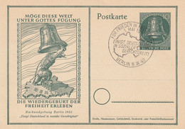 Berlin Entier Postal Illustré Thème Ours 1952 - Cartes Postales Privées - Oblitérées