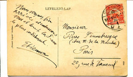 Carte Postale De Hongrie Pour Paris 1914 - Poststempel (Marcophilie)