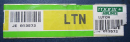 MARX LUTON UK ENGLAND AIRWAYS AIRLINE TICKET BOOKLET LABEL TAG LUGGAGE BUGGAGE PLANE AIRCRAFT AIRPORT - Étiquettes à Bagages