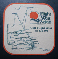 COASTER AUSTRALIA FLIGHT WEST QUEENSLAND TICKET AIRWAYS AIRLINE STICKER LABEL TAG LUGGAGE BUGGAGE PLANE AIRCRAFT AIRPORT - Europa