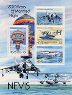 Nevis 1983 Montgolfiere, Sikorsky S-38 Beech Twin Bonanza, BAE Sea Harrier (Yvert 114, Mi 107, SG 122, Scott 182) - Altri (Aria)