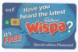 Special Edition Cadbury's Wispa £5 value BT Phonecard 