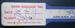 ARIANA AFGHAN AFGHANISTAN CARD WELCOME TICKET AIRWAYS AIRLINE STICKER LABEL TAG LUGGAGE BUGGAGE PLANE AIRCRAFT AIRPORT - Étiquettes à Bagages
