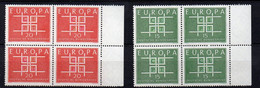 1963 Europa  N. 278 -79 Quartine Integre MNH** - Autres & Non Classés