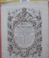 1 Carte Menu Banket  Offert à  Ridder Ed. Pycke  D'Ideghem Gouverneur Van De Provincie Antwerpen  1875  34x26cm - Porzellan