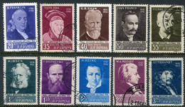 ROMANIA 1956 Cultural Personalities Used.  Michel 1604-13 - Usati