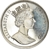 Monnaie, Isle Of Man, Elizabeth II, Crown, 1999, Pobjoy Mint, Bataille De - Isla Man