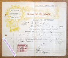 Handels-Drukkerij Henri De Muynck, Sasstraat, Gentbrugge 1923 - 1900 – 1949