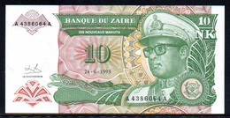 561-Zaïre Billet De 10 NK 1993 A438A Neuf - Zaire