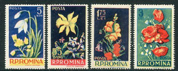 ROMANIA 1956 Flowers MNH / **.  Michel 1589-92 - Nuevos