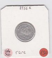 50 Cts. Napoléon III Tête Laurée  1866 K - 50 Centimes