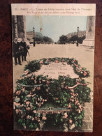 Cpa De 1921, Paris (75) Militaria, La Tombe Du Soldat Inconnu Sous L'Arc De Triomphe, écrite - Monuments Aux Morts