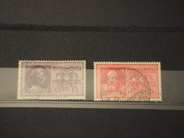 ITALIA REGNO - POSTA PNEUMATICA  - ILLUSTRI 2 VALORI - TIMBRATI/USED - Poste Pneumatique