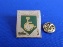 Pin's Baseball - Little League Challenger - Virginia District Eight - Bateau Navire De Geurre - Fauteuil Roulant (PS11) - Baseball