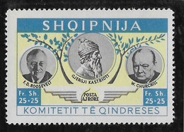Albanie - Roosevelt Churchill Kastrioti - Neuf ** Sans Charnière - TB - Albanie