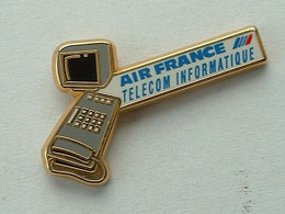 PIN'S  AIR FRANCE - TELECOM INFORMATIQUE - ARTHUS BERTRAND - Airplanes
