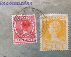 PAY BAS 1923 DEVANTURE FRAGMENT  LETTRE RECOMMANDEE CACHET  'S GRAVENHAGE NEDERLAND - Andere & Zonder Classificatie