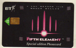 Phonecard - United Kingdom - BT - British Telecom - Special Edition - Fifth Element Cinema / Film - Non Classificati