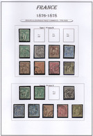 Timbre France Collection Type Sage Type I Et II Avec Belles Oblitérations + De 900 € De Côte - Collections