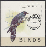 TANSANIA 1992 -  MiNr. 1322  Block 190  Used - Cuckoos & Turacos