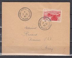 Brief Met Stempel Congres Postal Universel Paris - ....-1949