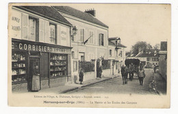 ESSONNE  /  MORSANG-sur-ORGE  ( En 1905 ) /  LA  MAIRIE  ET  LES  ECOLES  DES  GARCONS ( Mercerie CORBISIER , Calèche ) - Morsang Sur Orge