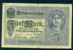 GERMAN EMPIRE, 5 Mark. 1917,  Used - 5 Mark