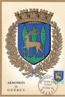 ARMOIRIES DE GUERET - 1er Jour. Blason De Guéret 25.1.1964 Guéret - 1960-1969