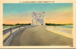 Florida Panama City East Bay Bridge At Sunset - Panama City