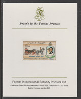 Mauritania 1982 Birth Of Prince William Opt On Royal Wedding 14um Imperf Proof  On Format International Proof Card, As S - Mauritanie (1960-...)