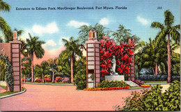 Florida Fort Myers MacGregor Boulevard Entrance To Edison Park - Fort Myers