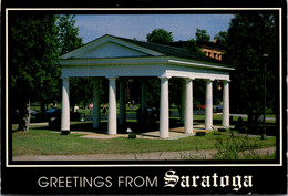 New York Saratoga Greetings Showing Congress Spring 1992 - Saratoga Springs