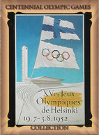 Centennial Olympic Games Atlanta 1996, Collect Card N° 49 - Poster Helsinki 1952 - Palmarès Champions Long Jump Men - Trading-Karten