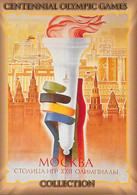 Centennial Olympic Games Atlanta 1996, Collect Card N° 87 - Poster Moscou 1980 - Palmarès 400 M Women Natation - Trading Cards