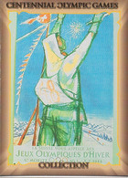 Centennial Olympic Games Atlanta 1996, Collect Card N° 89 - Poster St Moritz 1948 - Palmarès 1500 M Men Natation - Trading-Karten