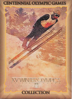 Centennial Olympic Games Atlanta 1996, Collect Card N° 99 - Poster Calgary 1988 - Palmarès 200 M Brasse Women Natation - Trading Cards