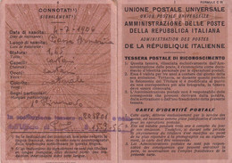 Tessera  Postale Affrancata Lire 700 - Documents Historiques