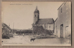 CPA 52 - NEUILLY-l'EVEQUE - La Place De L'Eglise - TB PLAN CENTRE VILLAGE Petite Animation + Chien - Neuilly L'Eveque