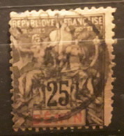 BENIN 1894 Type Groupe,  Yvert No 40,  25 C Noir Sur Rose  Obl COTONOU , TB - Usados