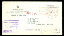 AANGETEKEND * POSTSTUK Uit 1970 Van CUBA Naar  DEN HAAG  (11.853a) - Cartas & Documentos