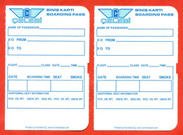 Turkey 2015. Boarding Pass. Lot Of Two Tickets. - Europe